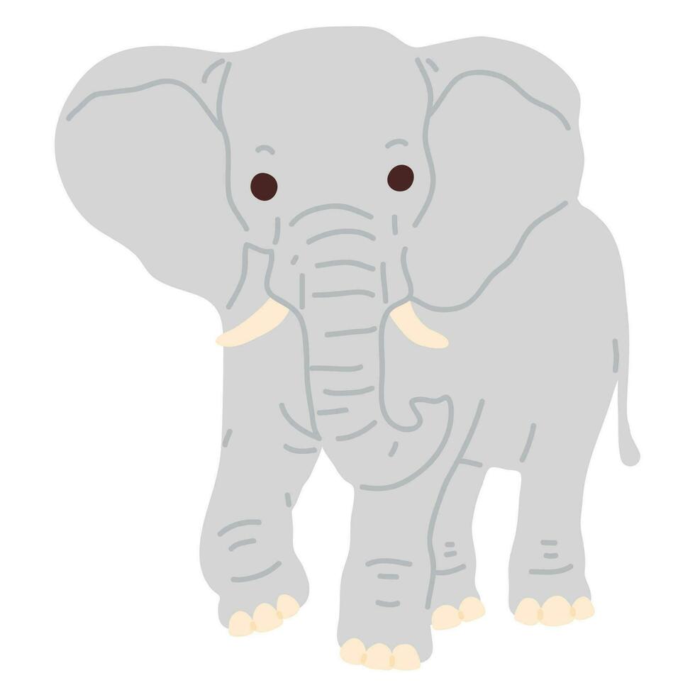 ilustración garabatear elefante vector