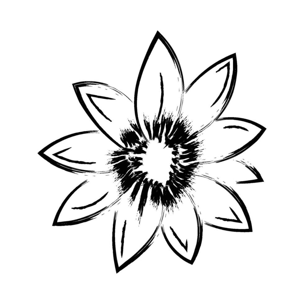 Flower Drawing for print or use as poster vector