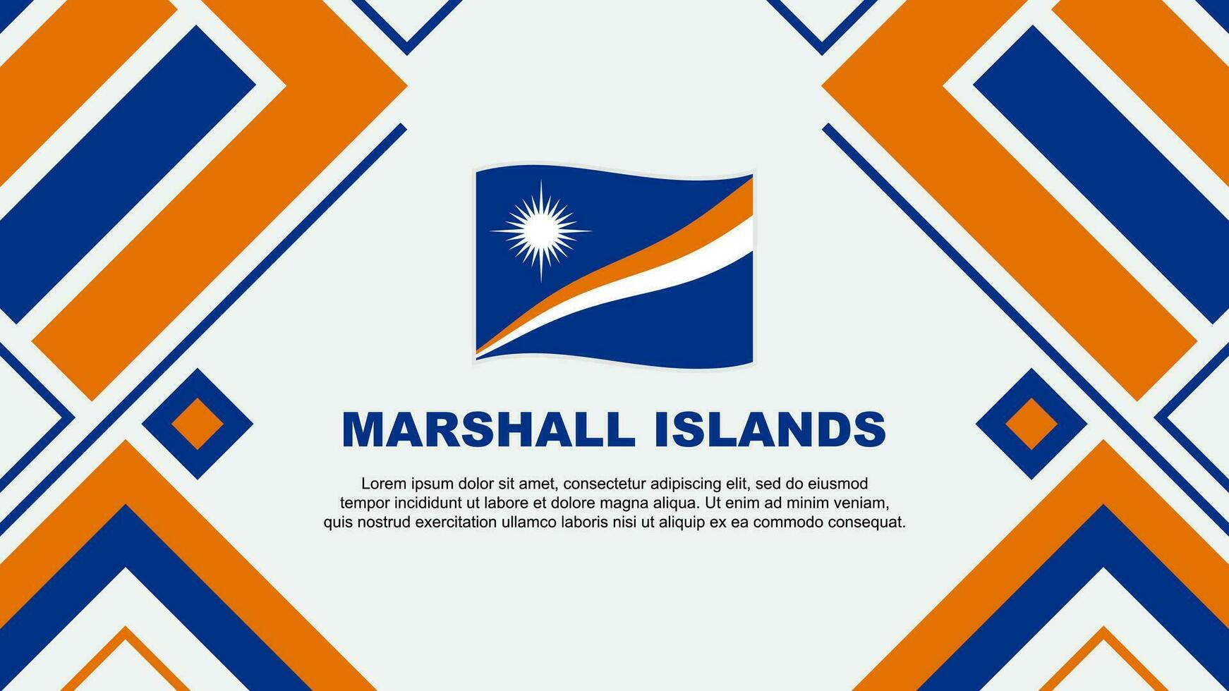 Marshall Islands Flag Abstract Background Design Template. Marshall Islands Independence Day Banner Wallpaper Vector Illustration. Marshall Islands Flag