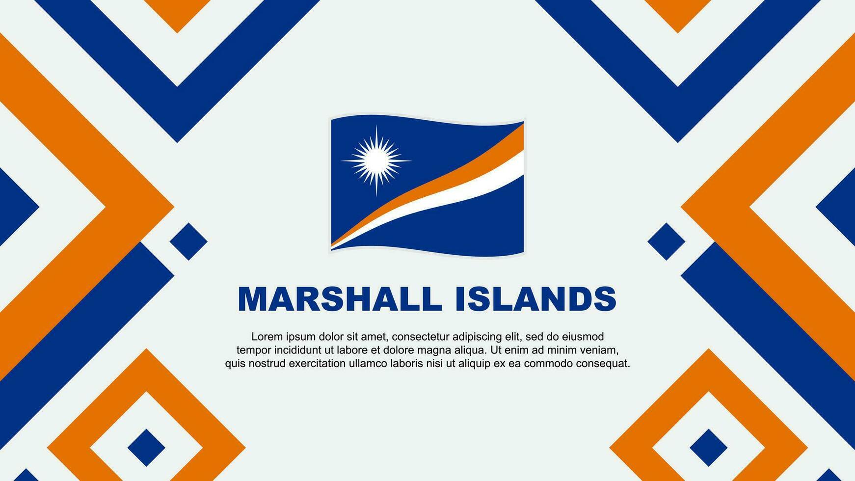 Marshall Islands Flag Abstract Background Design Template. Marshall Islands Independence Day Banner Wallpaper Vector Illustration. Marshall Islands Template