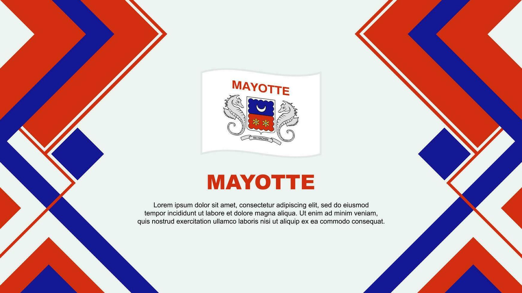 Mayotte Flag Abstract Background Design Template. Mayotte Independence Day Banner Wallpaper Vector Illustration. Mayotte Banner