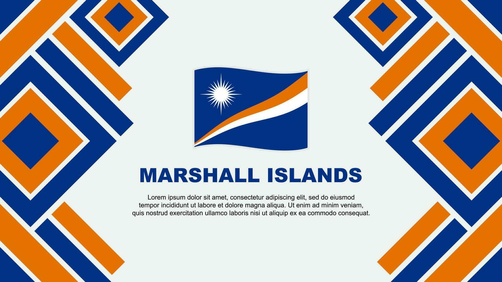 Marshall Islands Flag Abstract Background Design Template. Marshall Islands Independence Day Banner Wallpaper Vector Illustration. Marshall Islands