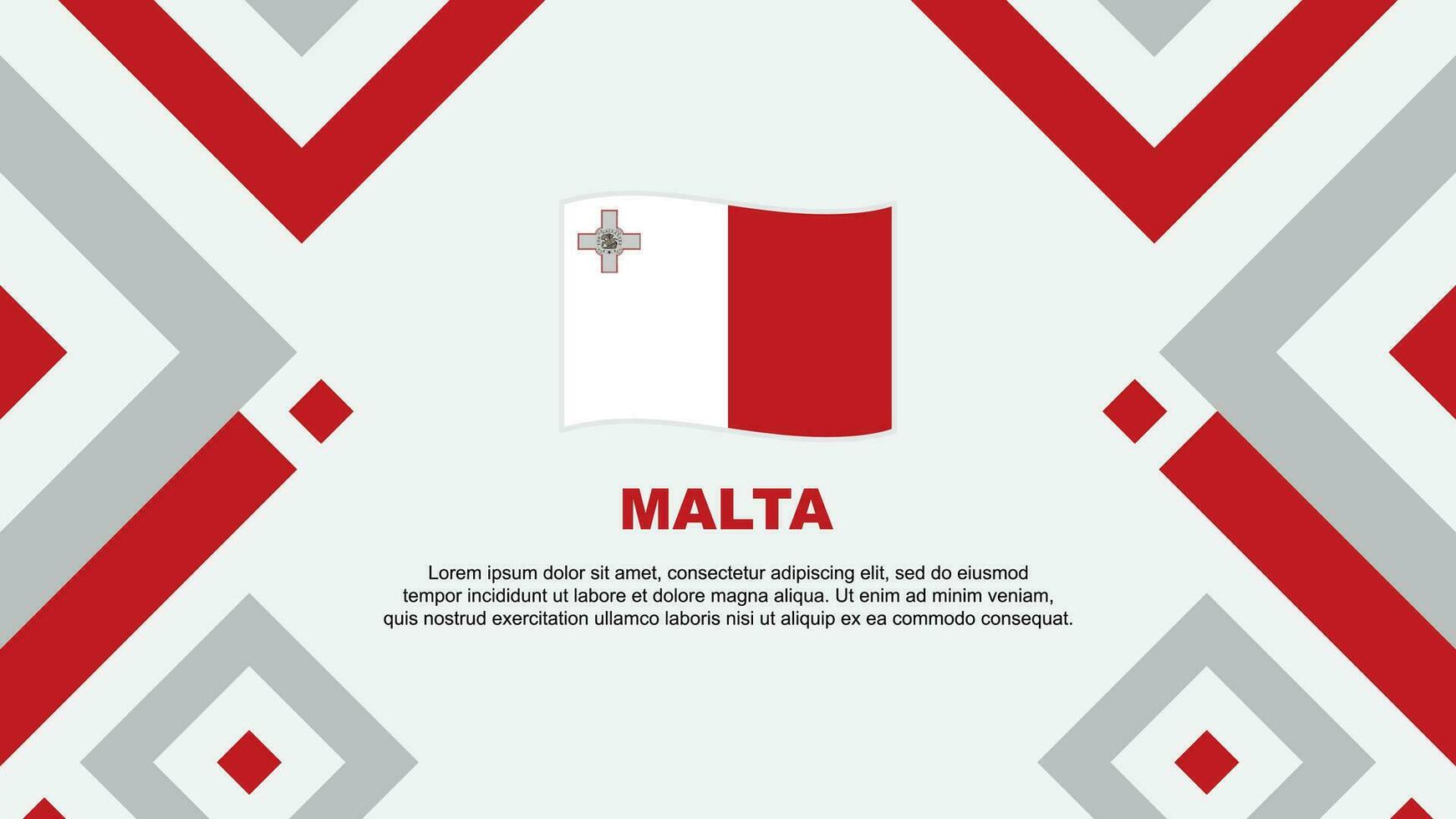 Malta Flag Abstract Background Design Template. Malta Independence Day Banner Wallpaper Vector Illustration. Malta Template