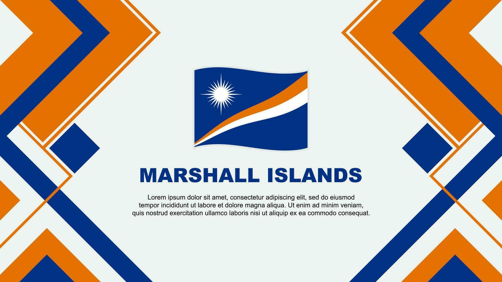 Marshall Islands Flag Abstract Background Design Template. Marshall Islands Independence Day Banner Wallpaper Vector Illustration. Marshall Islands Banner