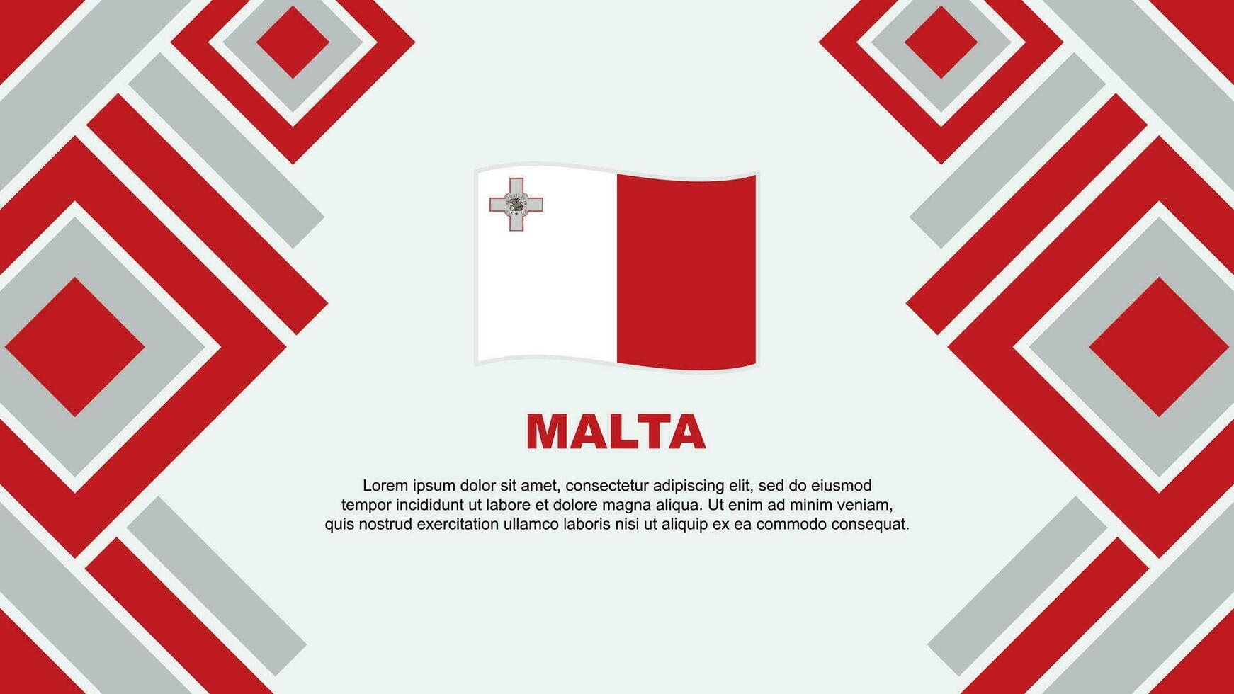 Malta Flag Abstract Background Design Template. Malta Independence Day Banner Wallpaper Vector Illustration. Malta