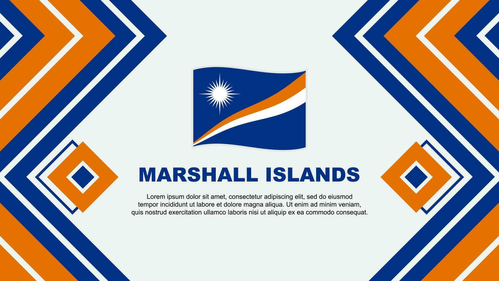 Marshall Islands Flag Abstract Background Design Template. Marshall Islands Independence Day Banner Wallpaper Vector Illustration. Marshall Islands Design