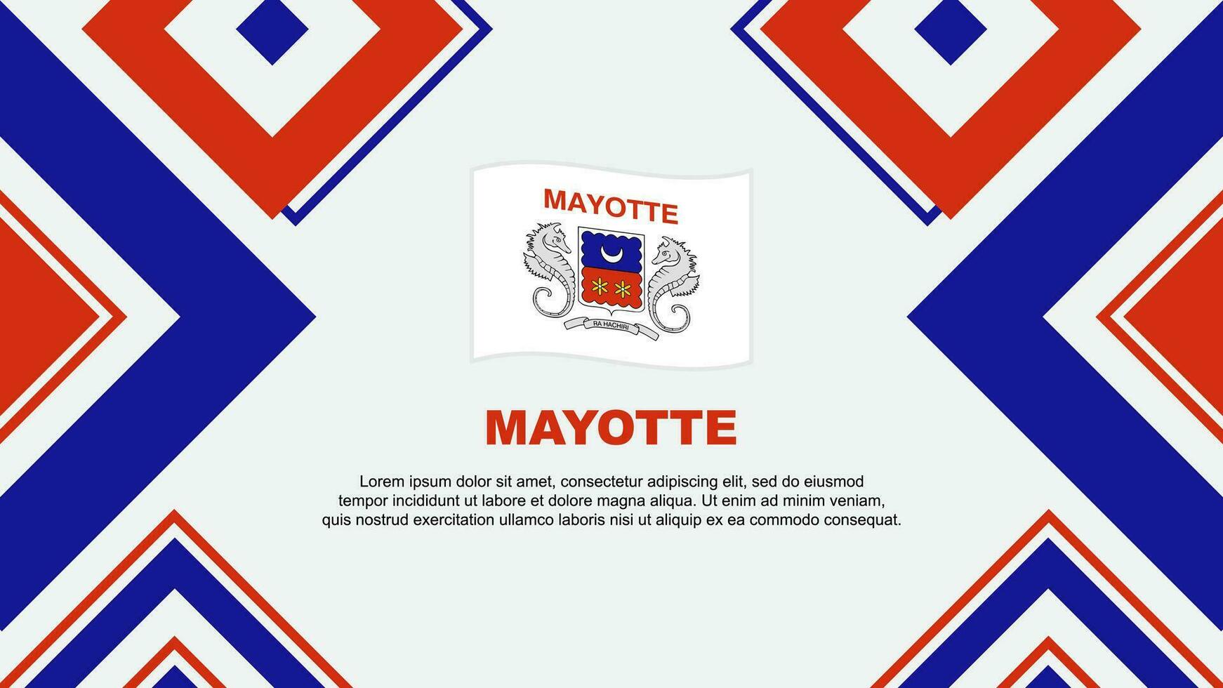 Mayotte Flag Abstract Background Design Template. Mayotte Independence Day Banner Wallpaper Vector Illustration. Mayotte Independence Day