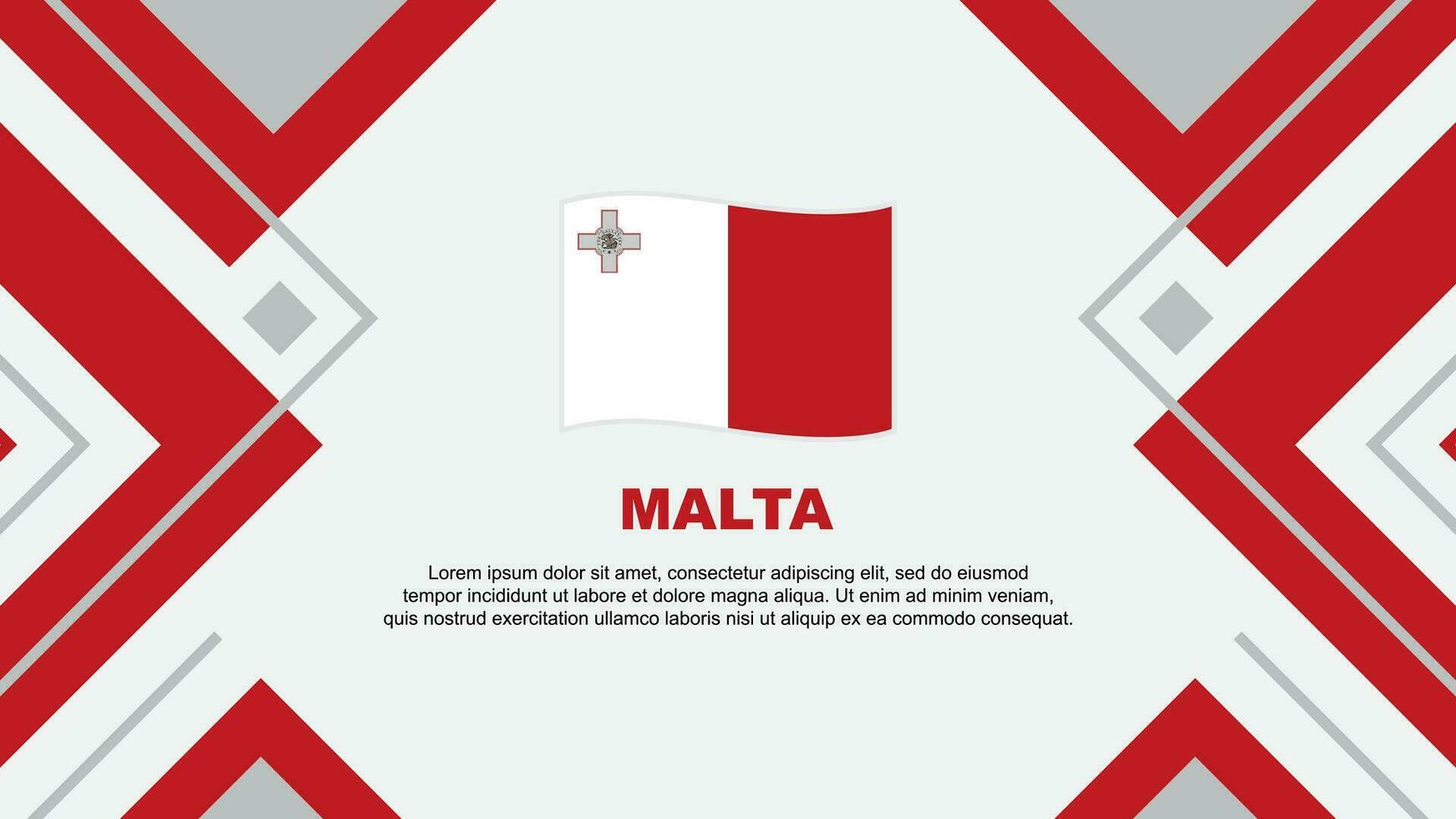 Malta Flag Abstract Background Design Template. Malta Independence Day Banner Wallpaper Vector Illustration. Malta Illustration