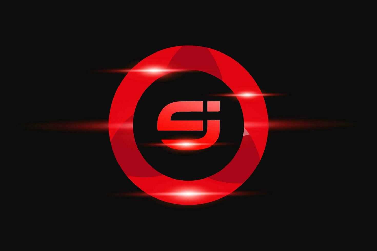 EJ Red logo Design. Vector logo design for business.