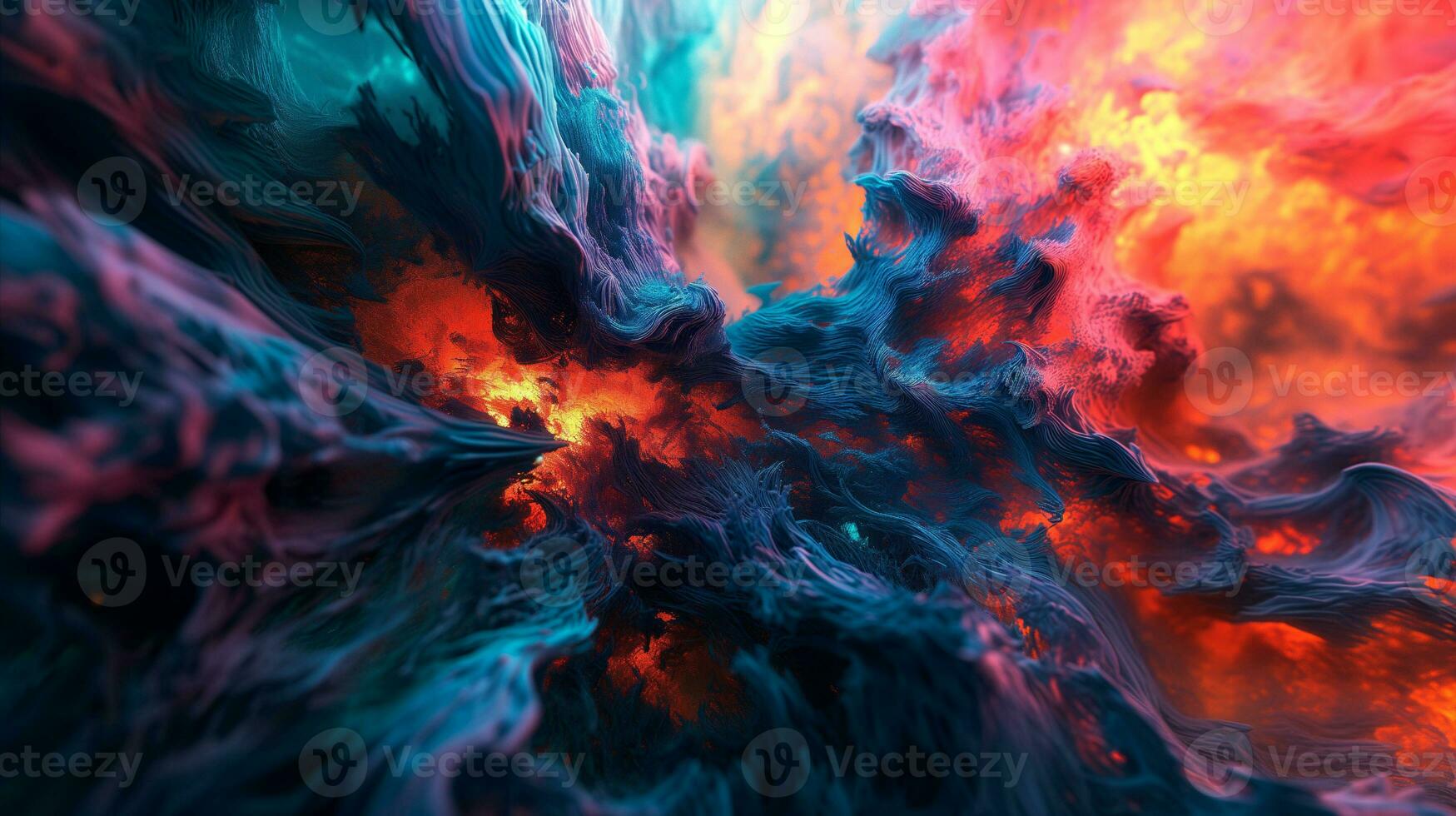 AI generated Futuristic galaxy view full of color. Abstract background of colorful explosion. Endless nebula wallpaper. photo