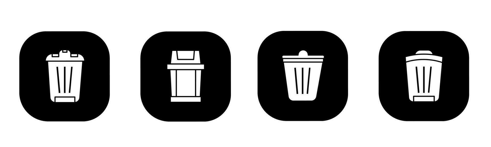 Trash icon in flat. A trash icon design. Stock vector. vector