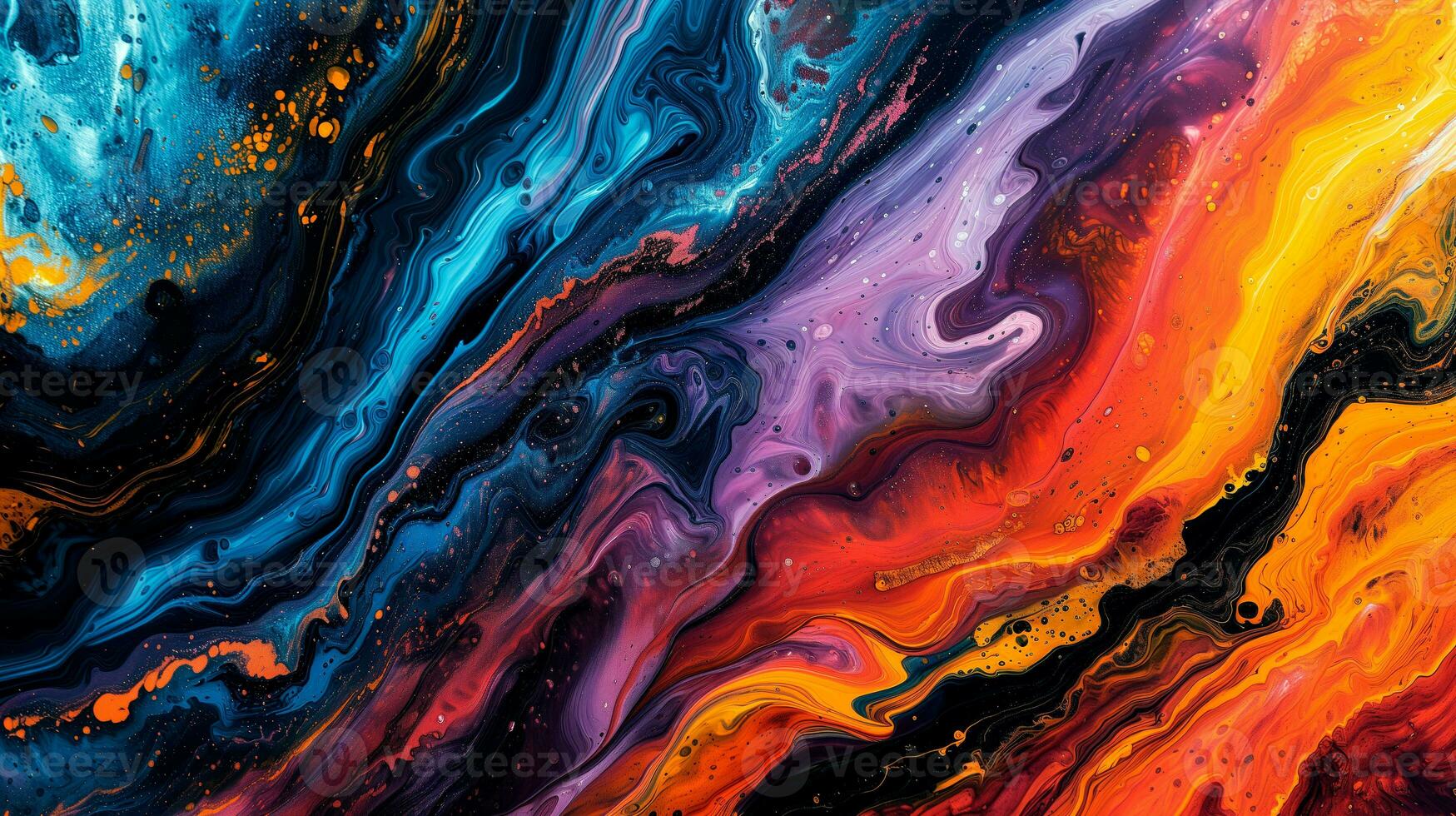 AI generated Abstract multicolored paint background. Marble pattern design for wallpaper, header, poster, art, print, social media and presentation. photo