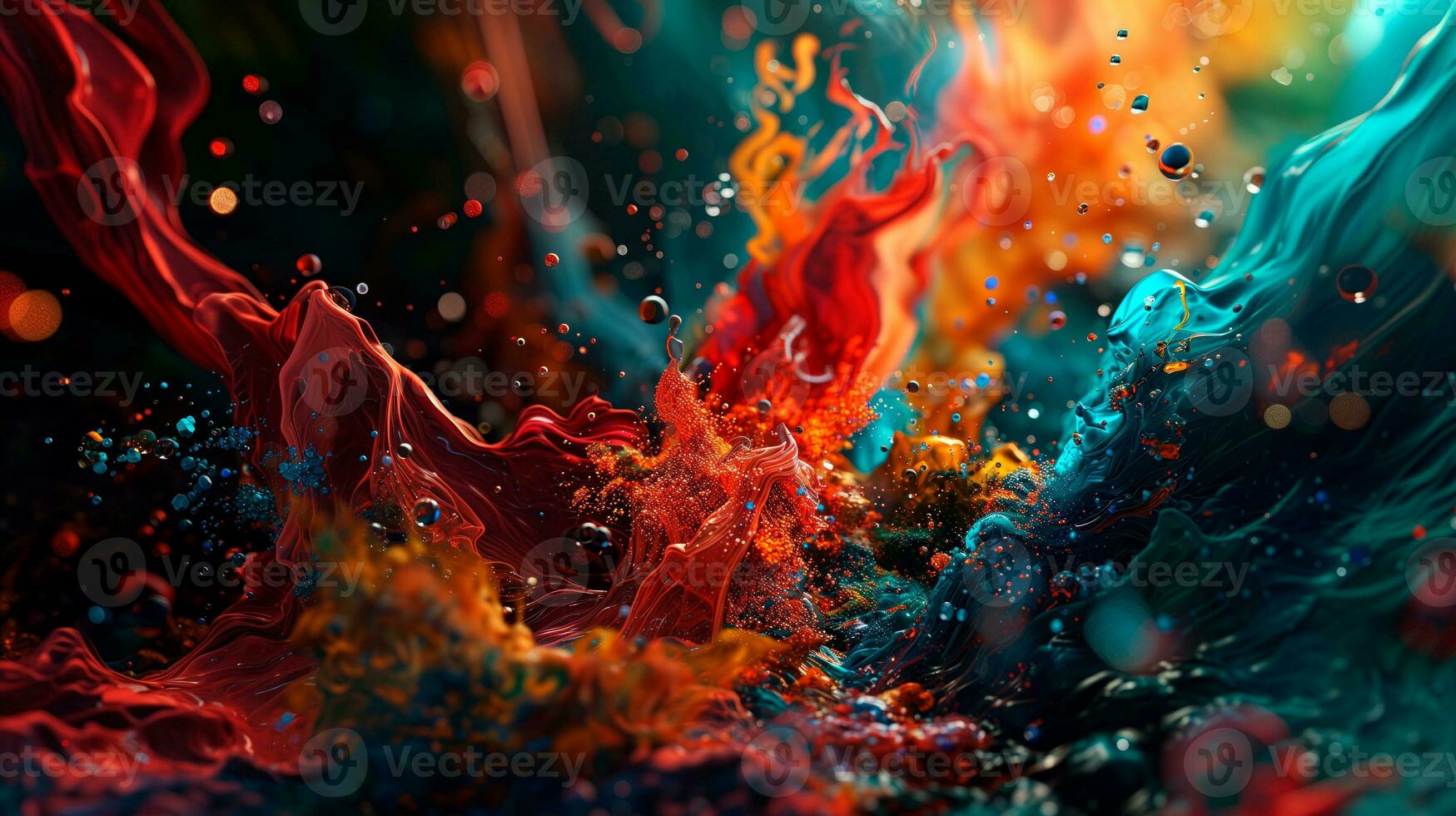 AI generated Futuristic galaxy view full of color. Abstract background of colorful explosion. Endless nebula wallpaper. photo