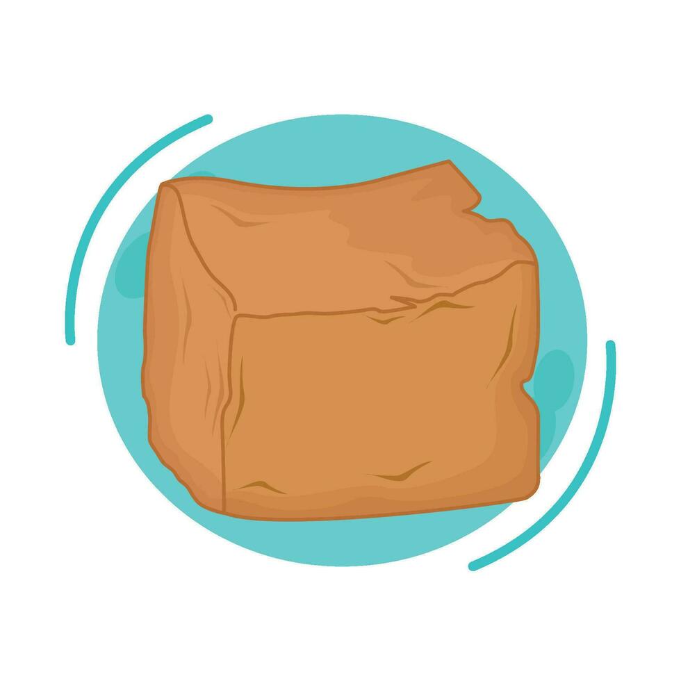 ilustración de frito tofu vector