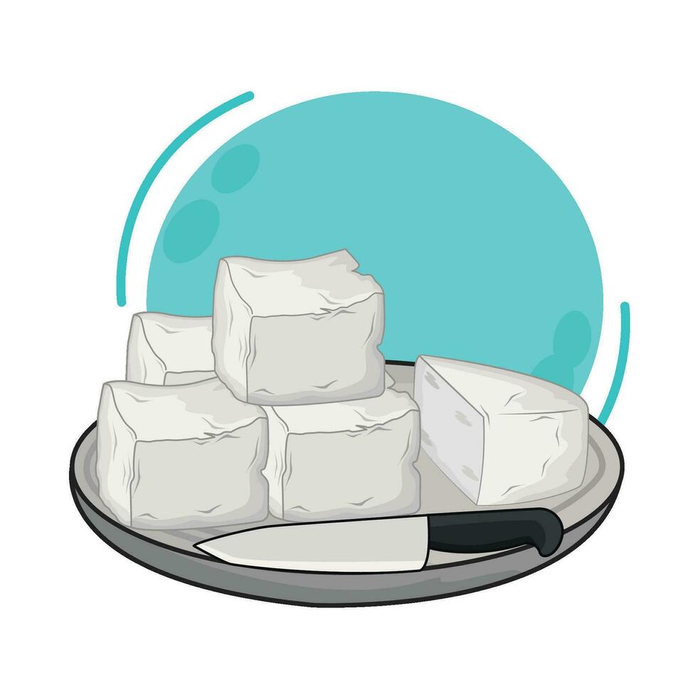 ilustración de tofu vector