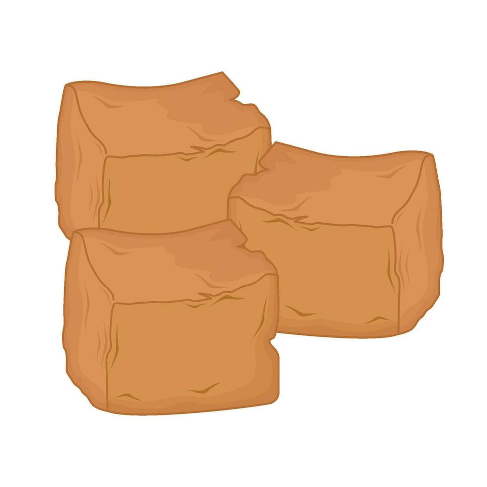 illustration of fried tofu vector