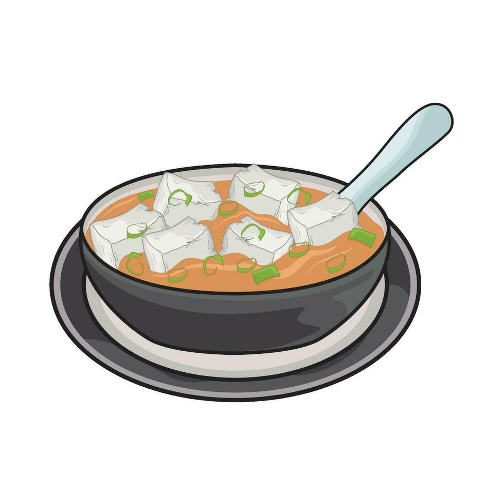 illustration of miso soup vector