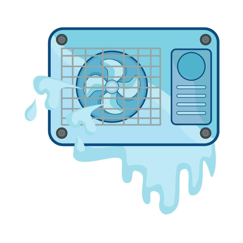 illustration of outdoor air conditioner vector