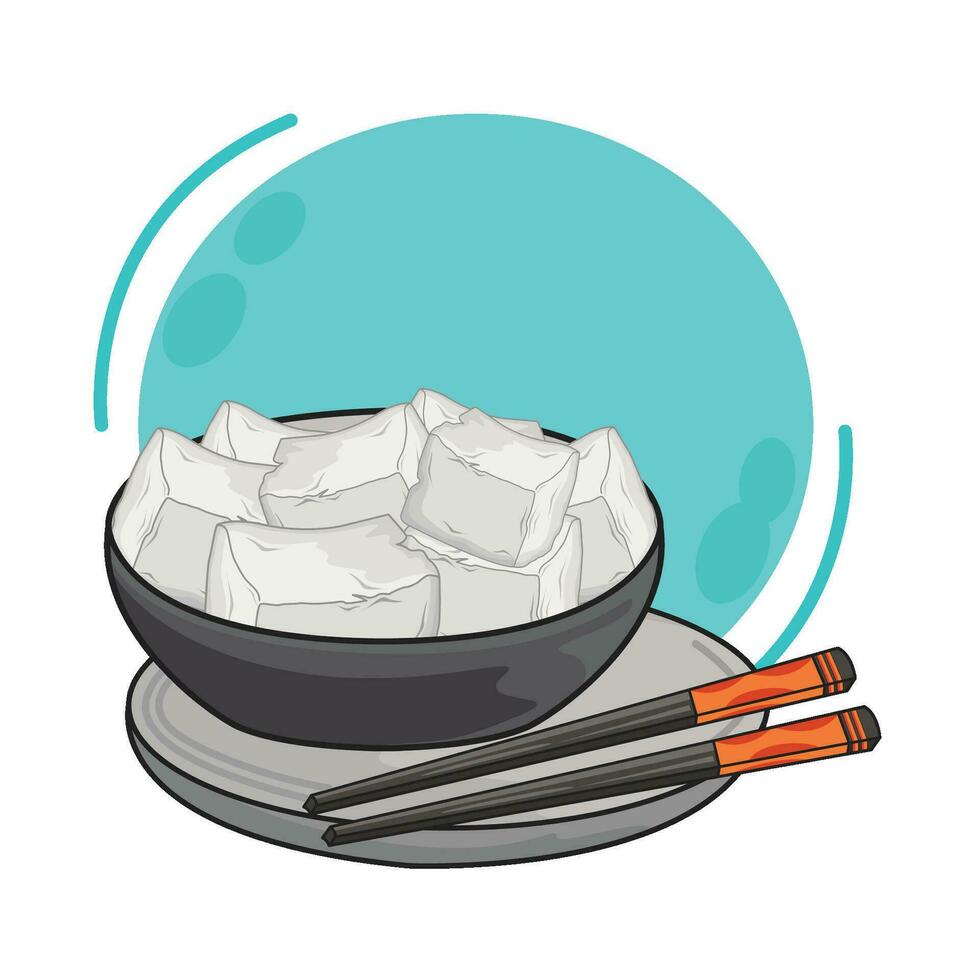 illustration of tofu vector