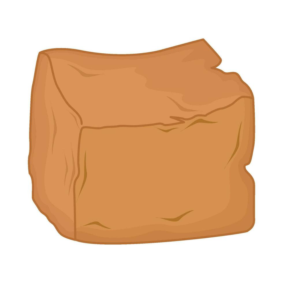 ilustración de frito tofu vector