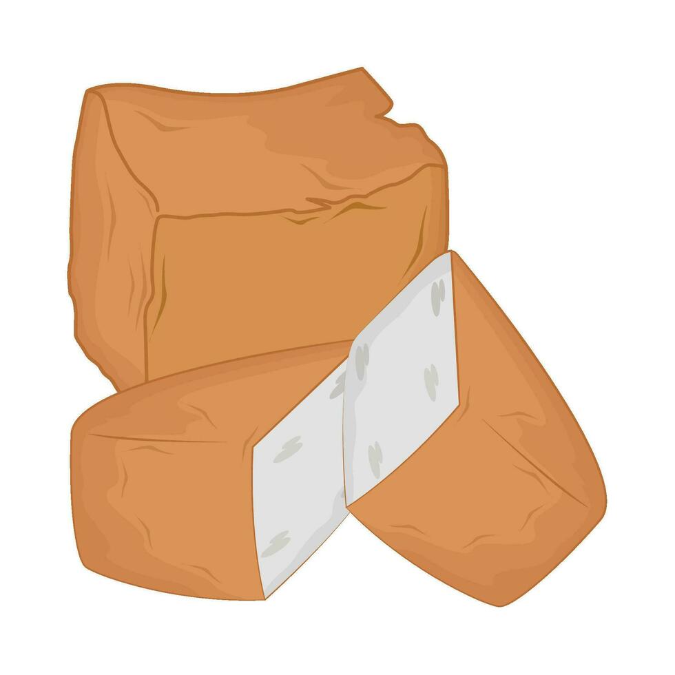 illustration of fried tofu vector