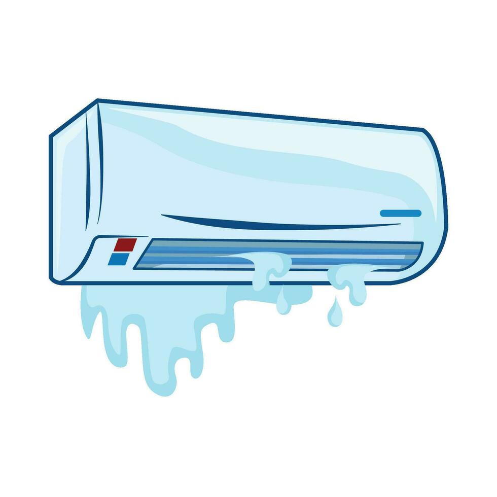 illustration of broken air conditioner vector
