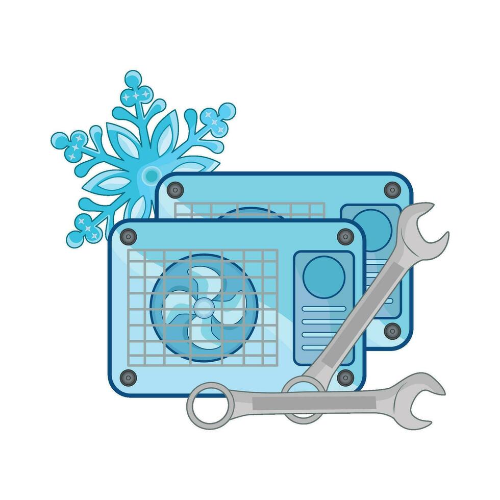 illustration of air conditioner repair vector