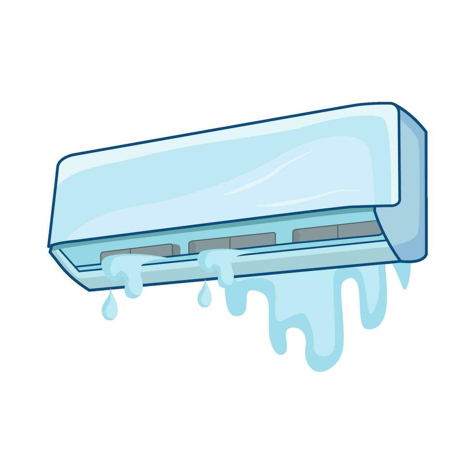 illustration of broken air conditioner vector