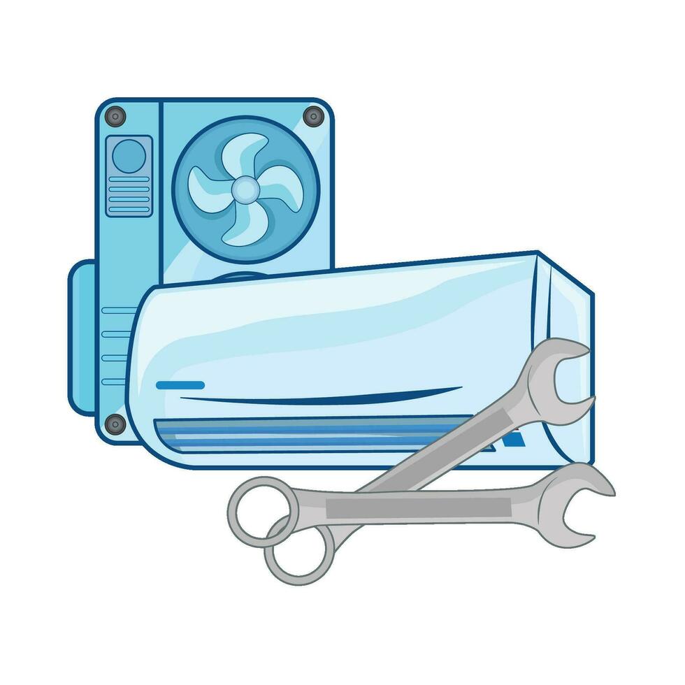 illustration of air conditioner repair vector