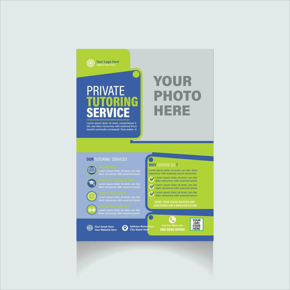private tutoring flyer vector