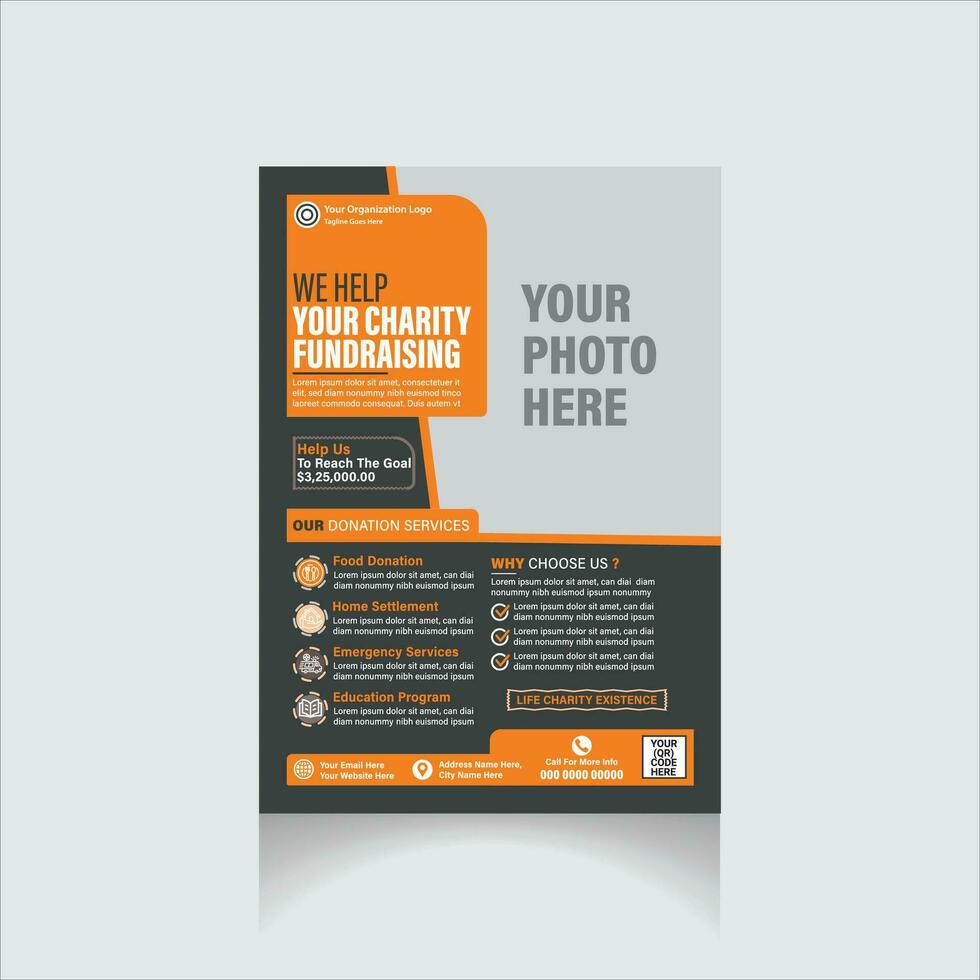 charity flyer design vector