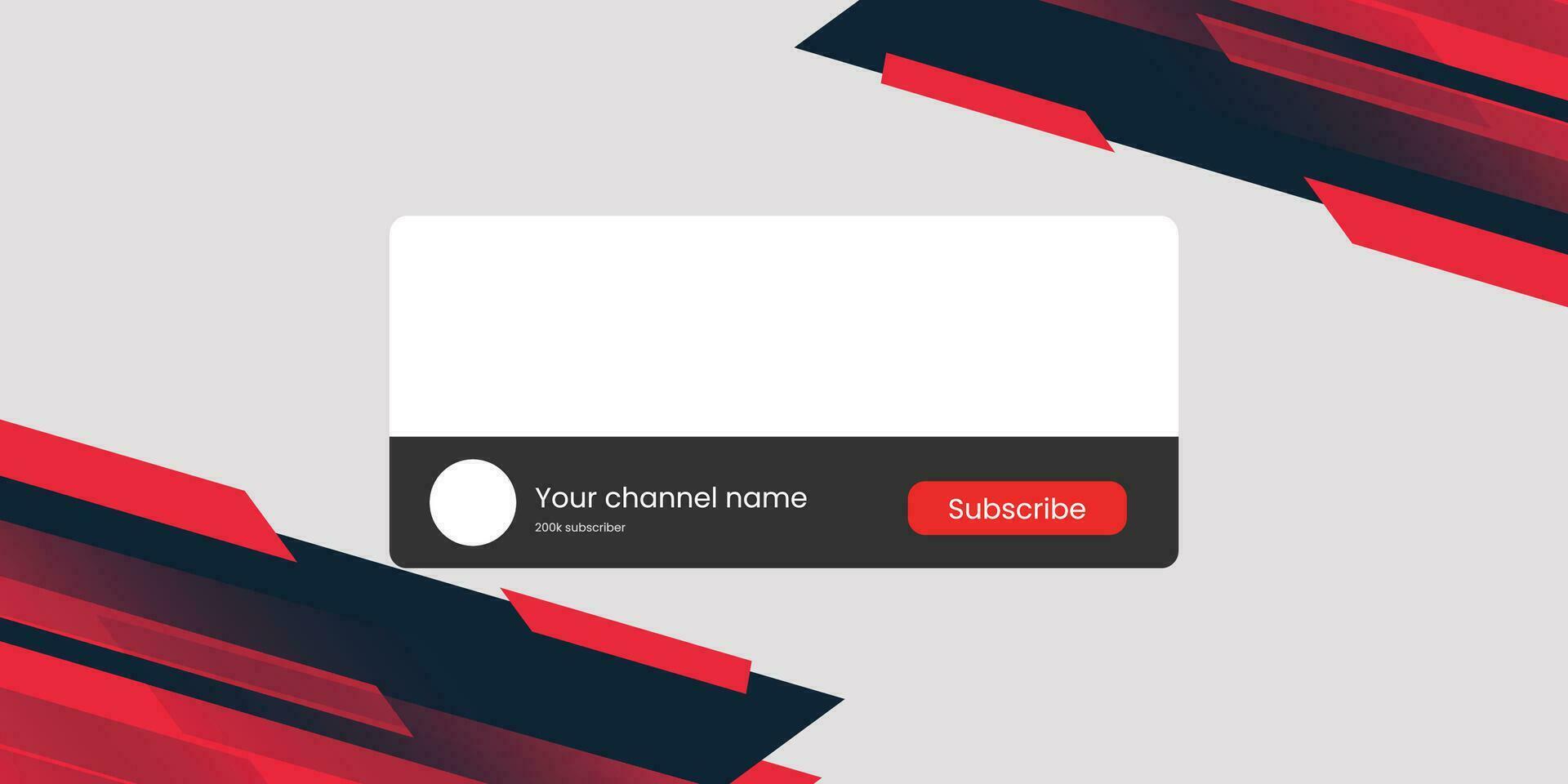 Youtube Channel Gaming Cover. Social Media Horizontal Live Streaming Banner. Red Cover for Gaming Video Service. . Vector illustration