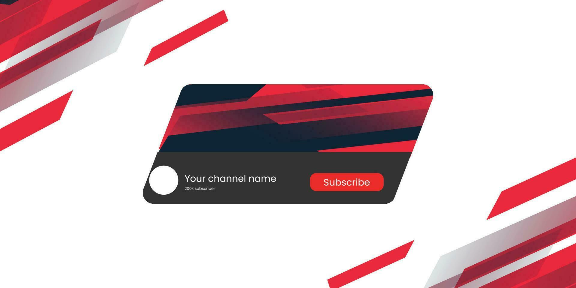 Youtube Channel Gaming Cover. Social Media Horizontal Live Streaming Banner. Red Cover for Gaming Video Service. . Vector illustration