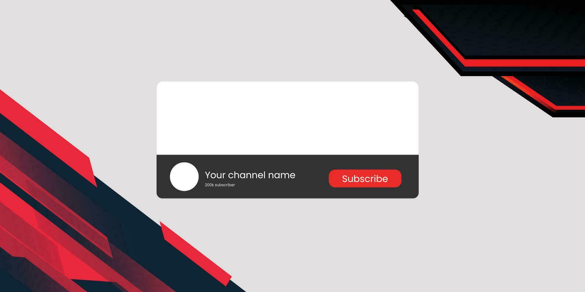 Youtube Channel Gaming Cover. Social Media Horizontal Live Streaming Banner. Red Cover for Gaming Video Service. . Vector illustration