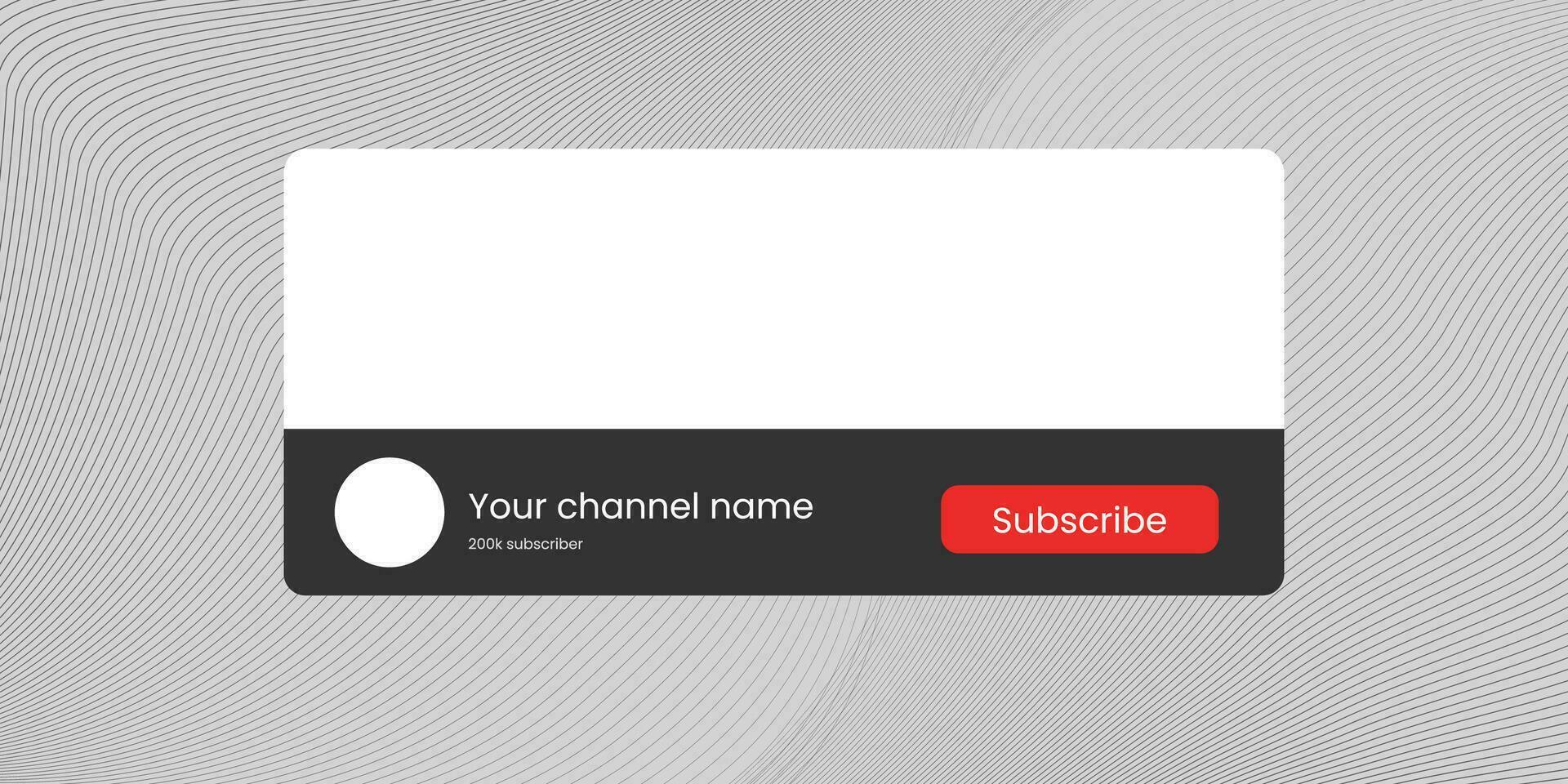 Youtube canal juego de azar cubrir. social medios de comunicación horizontal En Vivo transmisión bandera. rojo cubrir para juego de azar vídeo servicio. . vector ilustración