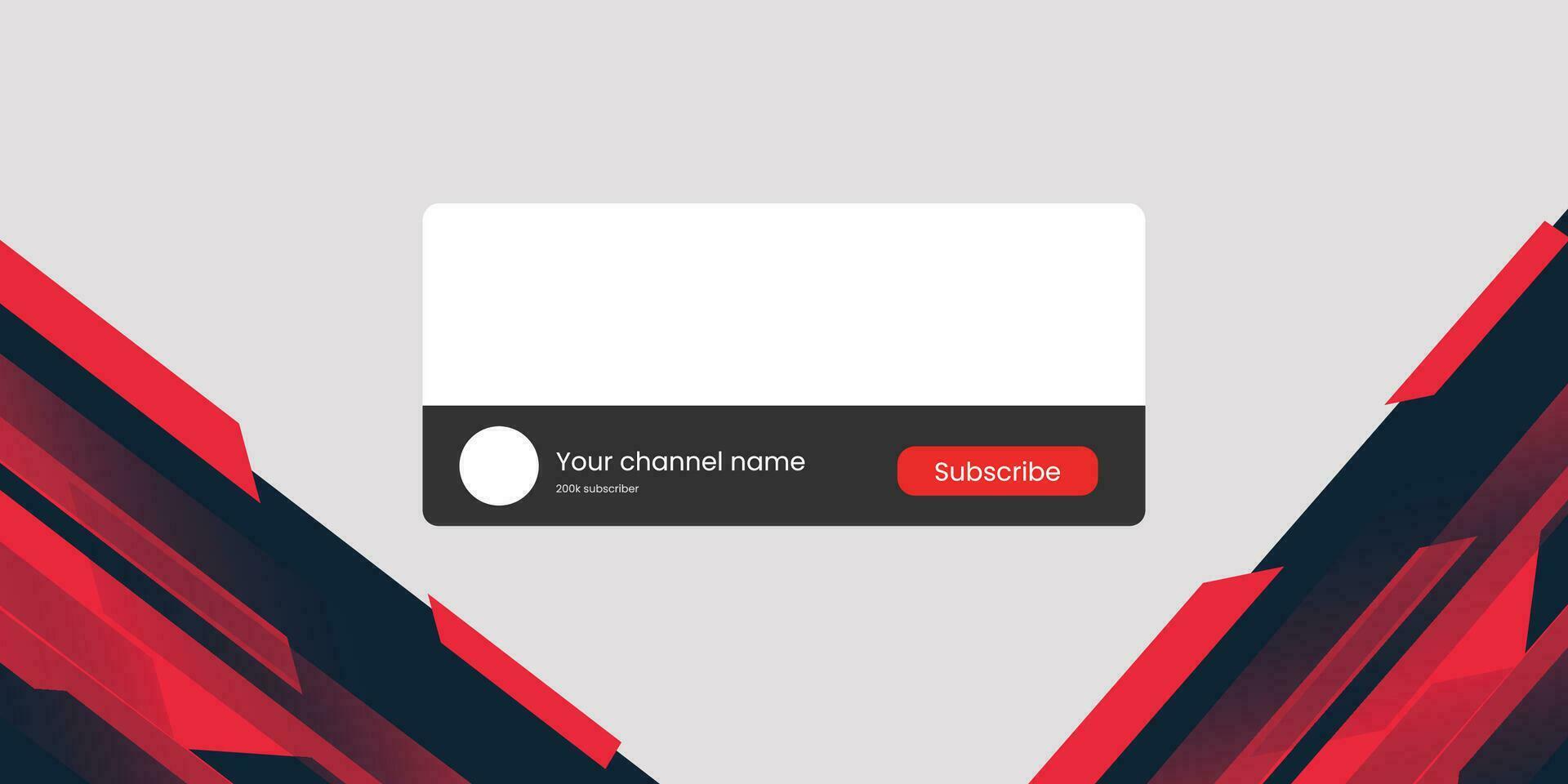 Youtube Channel Gaming Cover. Social Media Horizontal Live Streaming Banner. Red Cover for Gaming Video Service. . Vector illustration