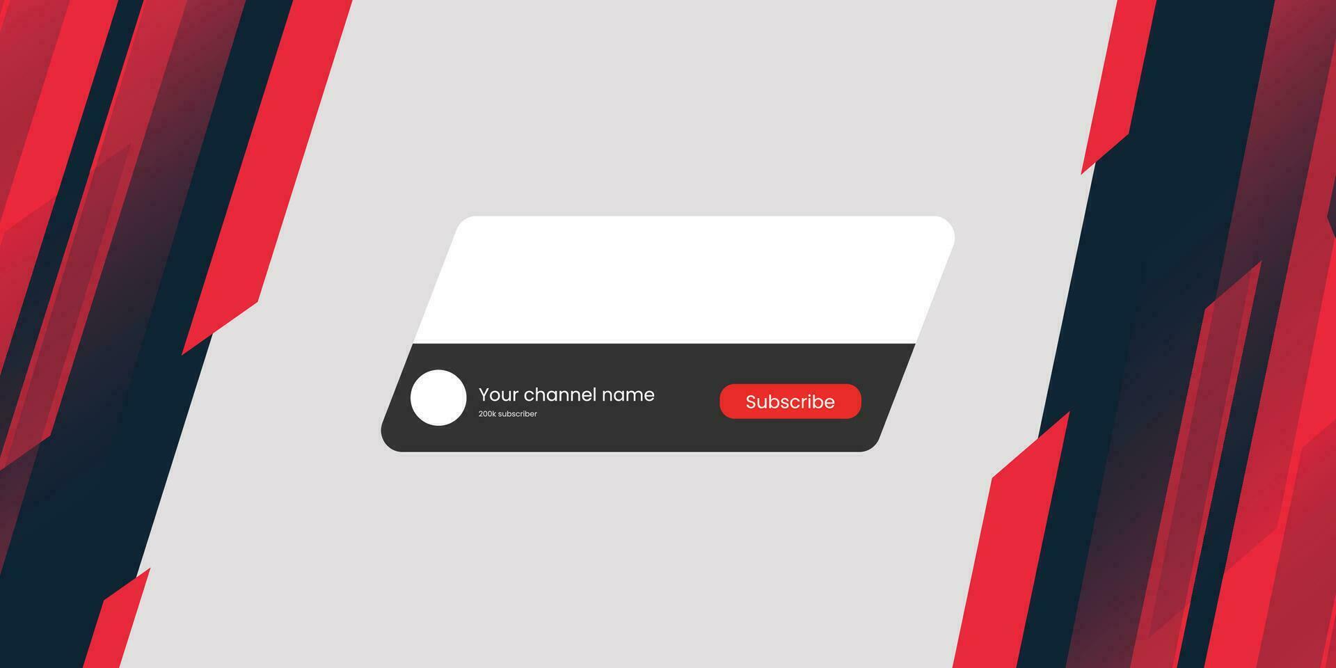Youtube Channel Gaming Cover. Social Media Horizontal Live Streaming Banner. Red Cover for Gaming Video Service. . Vector illustration
