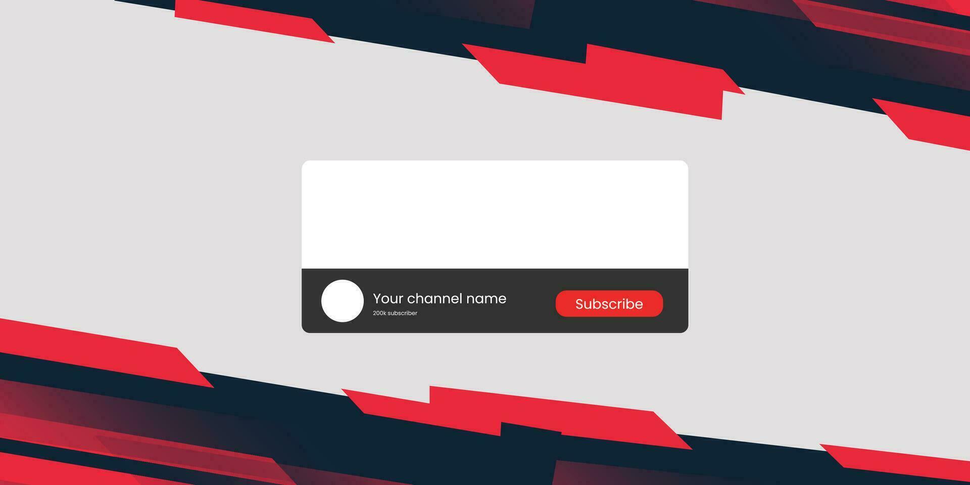 Youtube Channel Gaming Cover. Social Media Horizontal Live Streaming Banner. Red Cover for Gaming Video Service. . Vector illustration