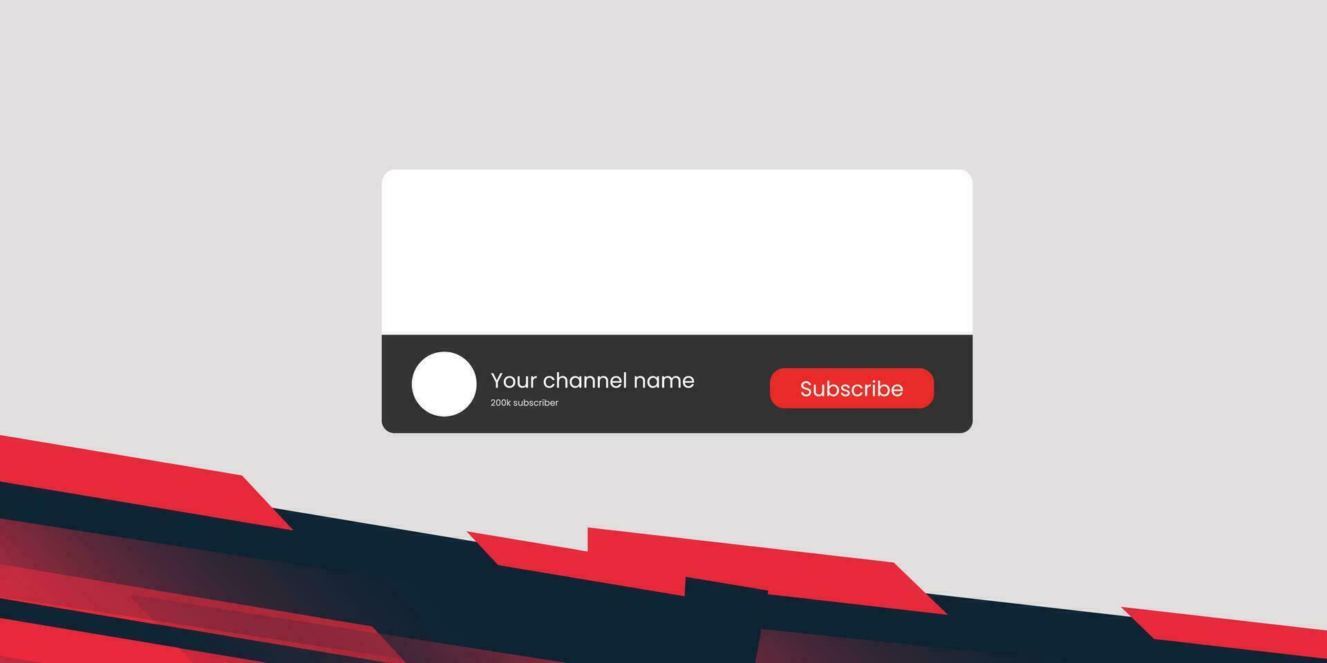 Youtube Channel Gaming Cover. Social Media Horizontal Live Streaming Banner. Red Cover for Gaming Video Service. . Vector illustration