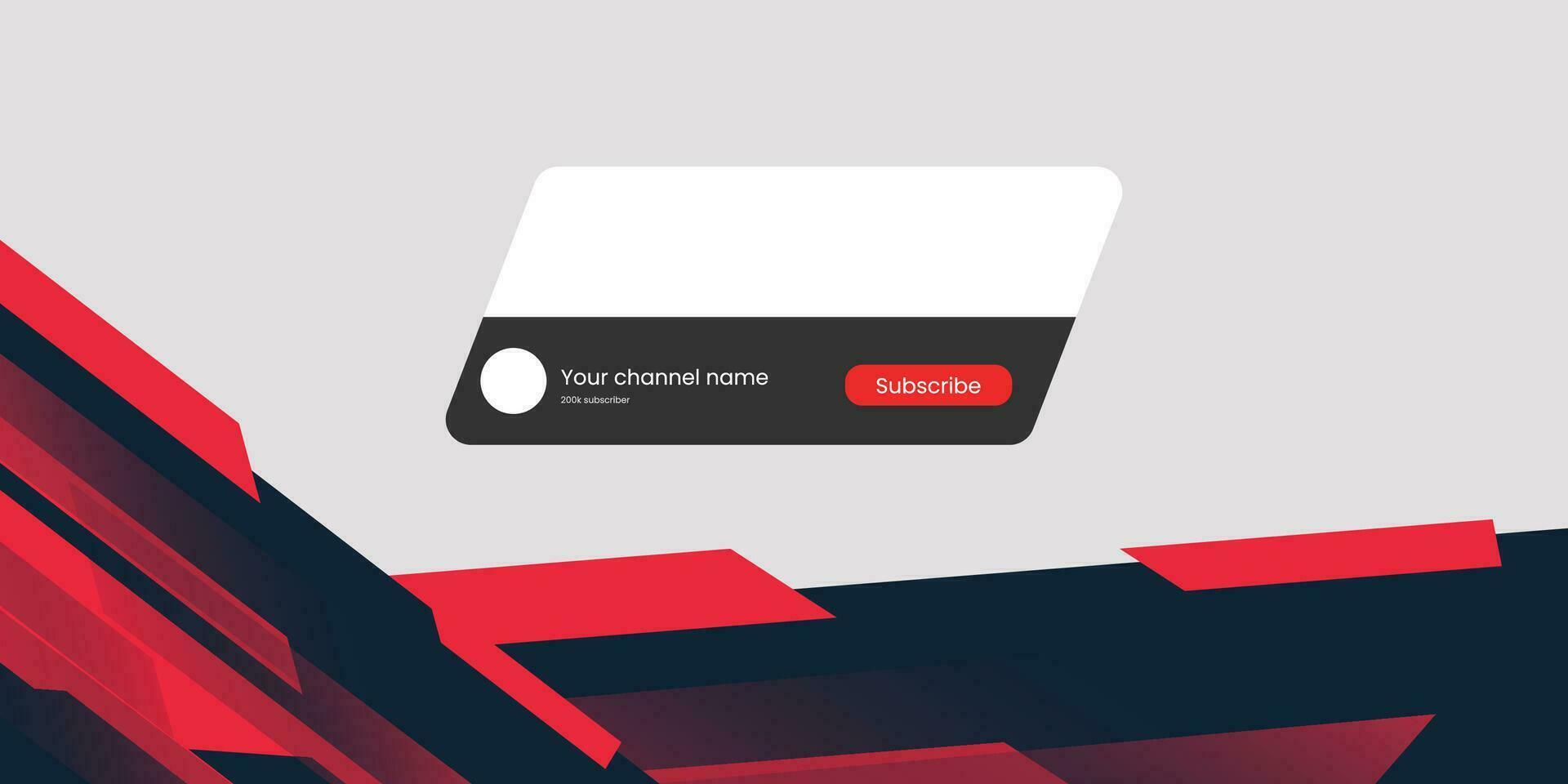 Youtube Channel Gaming Cover. Social Media Horizontal Live Streaming Banner. Red Cover for Gaming Video Service. . Vector illustration