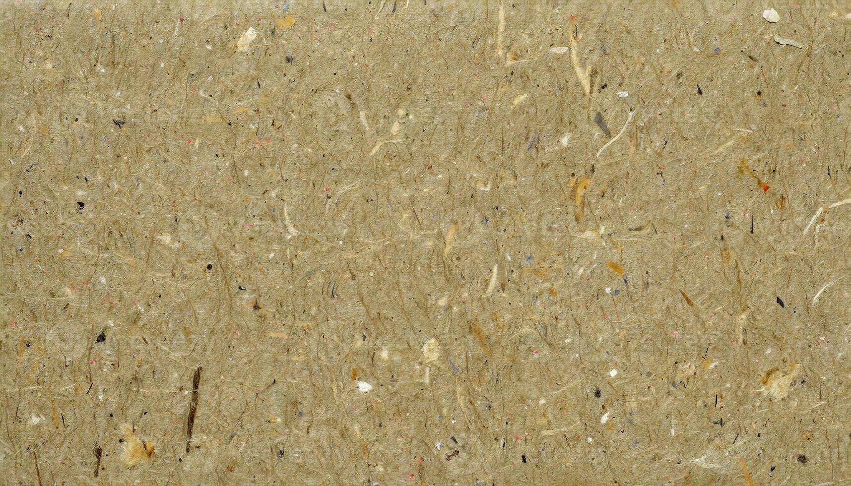 AI generated Close-up textured surface, cargocult detailed cardboard background, rough and uneven background with small fibers and particles of varying colors photo