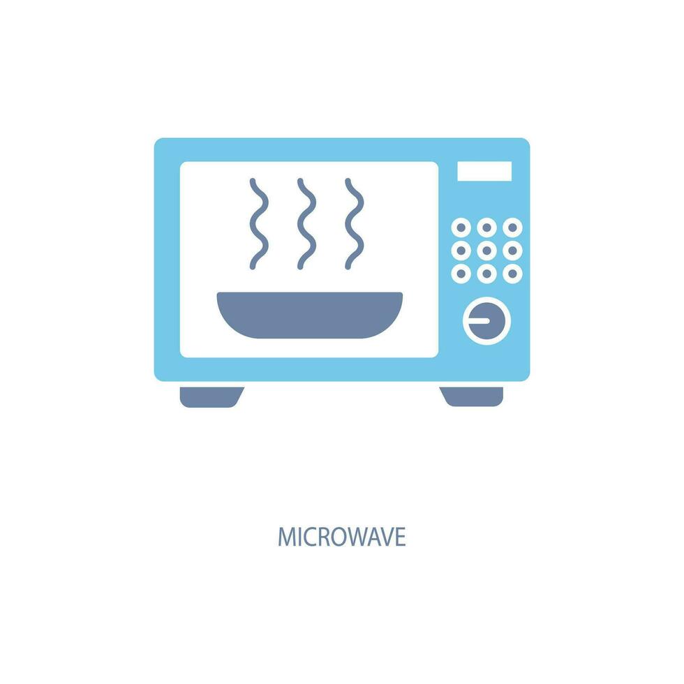 microondas concepto línea icono. sencillo elemento ilustración. microondas concepto contorno símbolo diseño. vector