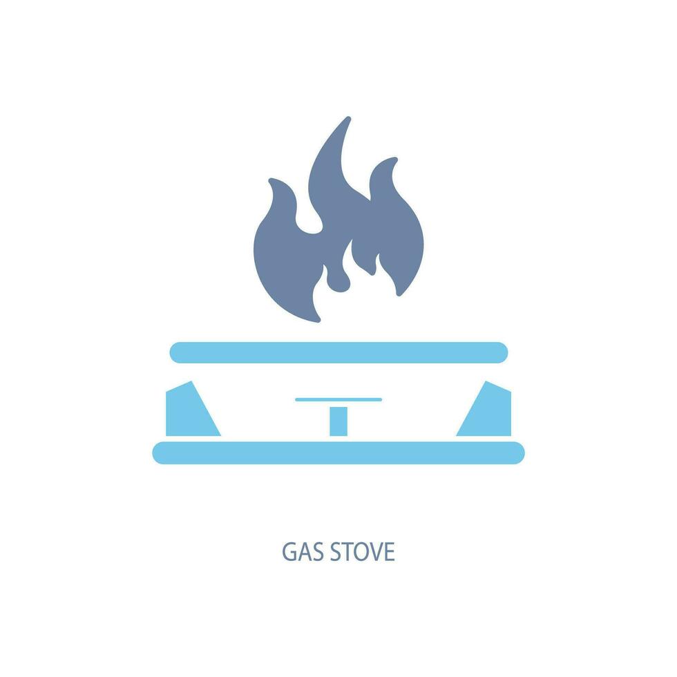 gas stove concept line icon. Simple element illustration. gas stove concept outline symbol design. vector