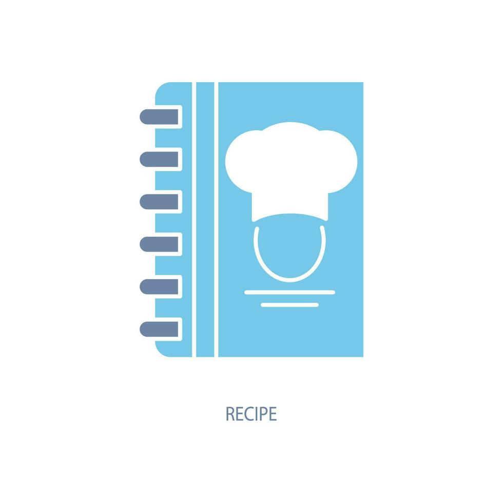 recipe concept line icon. Simple element illustration. recipe concept outline symbol design. vector