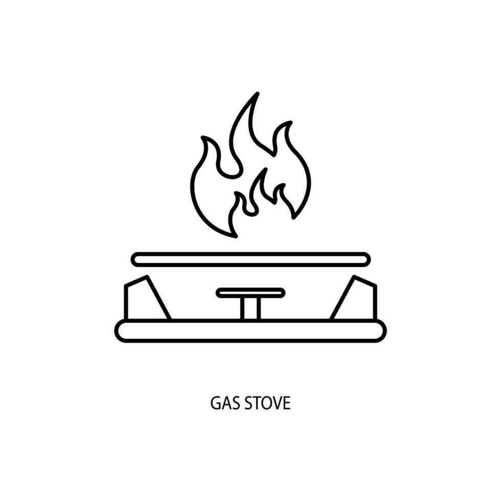 gas stove concept line icon. Simple element illustration. gas stove concept outline symbol design. vector