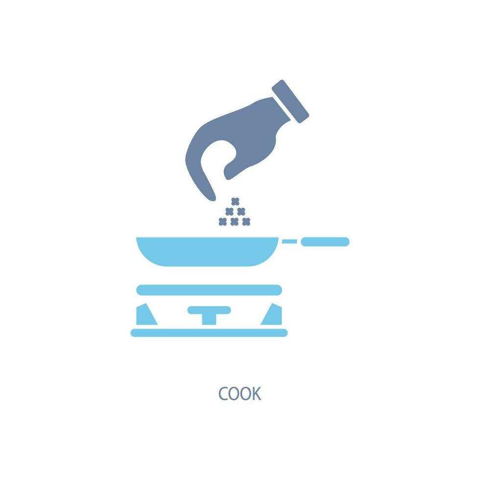 cook concept line icon. Simple element illustration. cook concept outline symbol design. vector