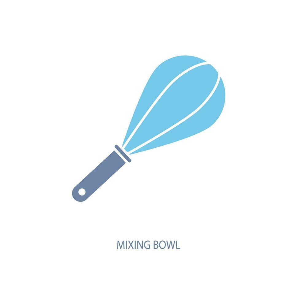 mixing bowl concept line icon. Simple element illustration. mixing bowl concept outline symbol design. vector