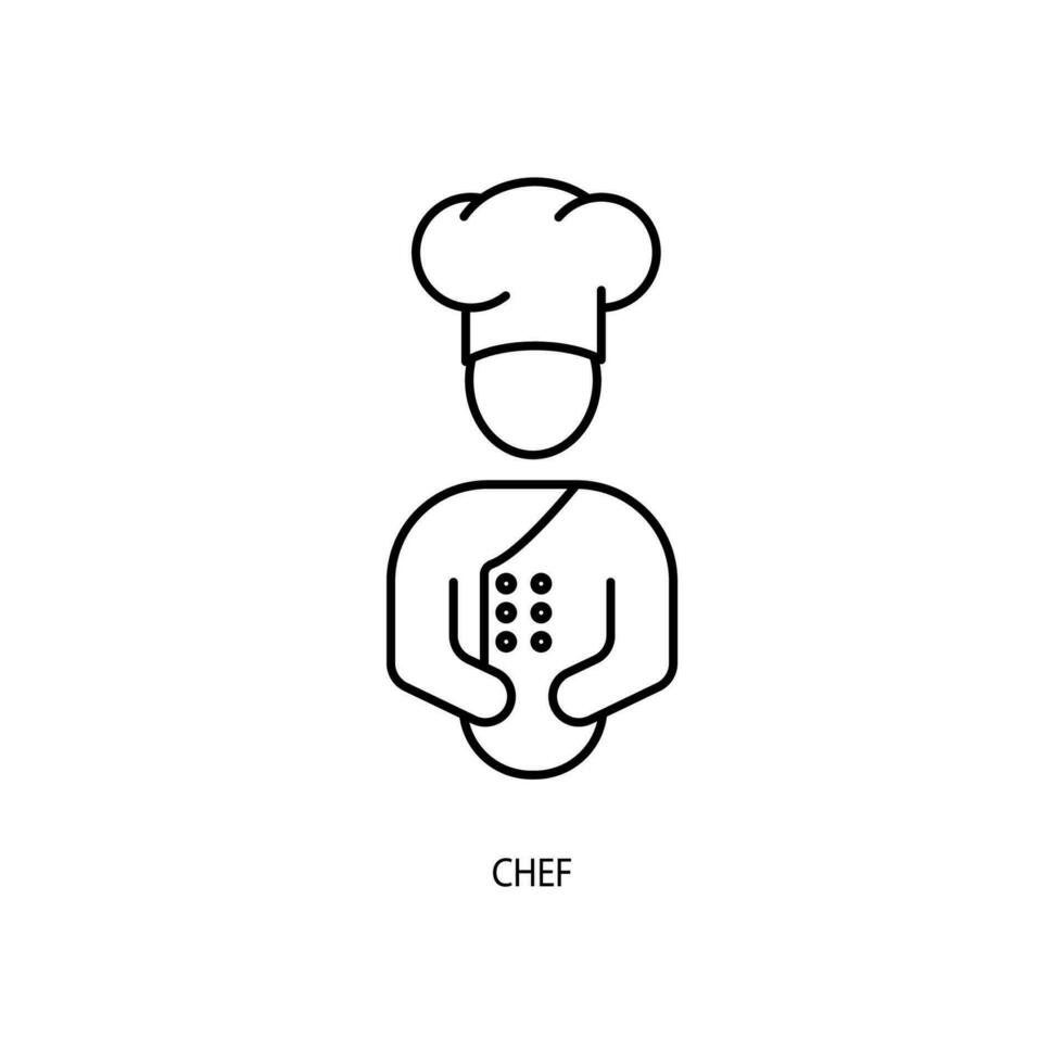 chef concept line icon. Simple element illustration. chef concept outline symbol design. vector