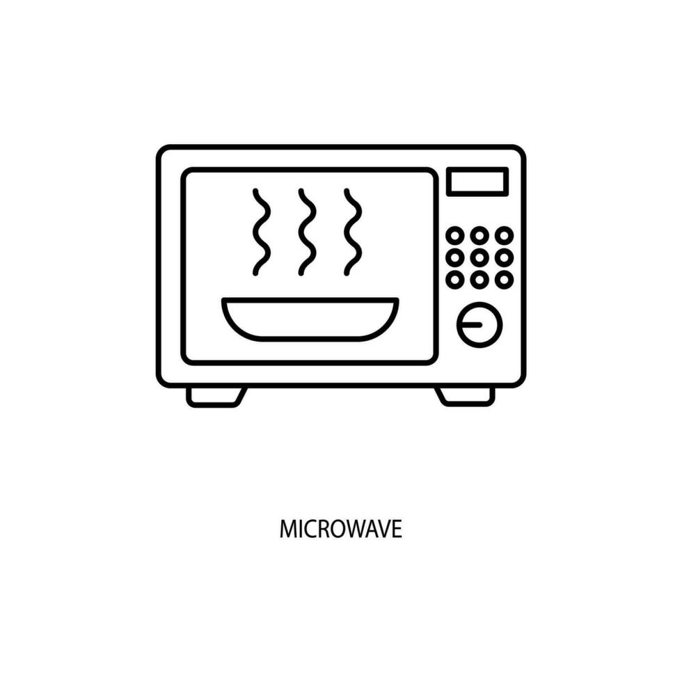 microondas concepto línea icono. sencillo elemento ilustración. microondas concepto contorno símbolo diseño. vector