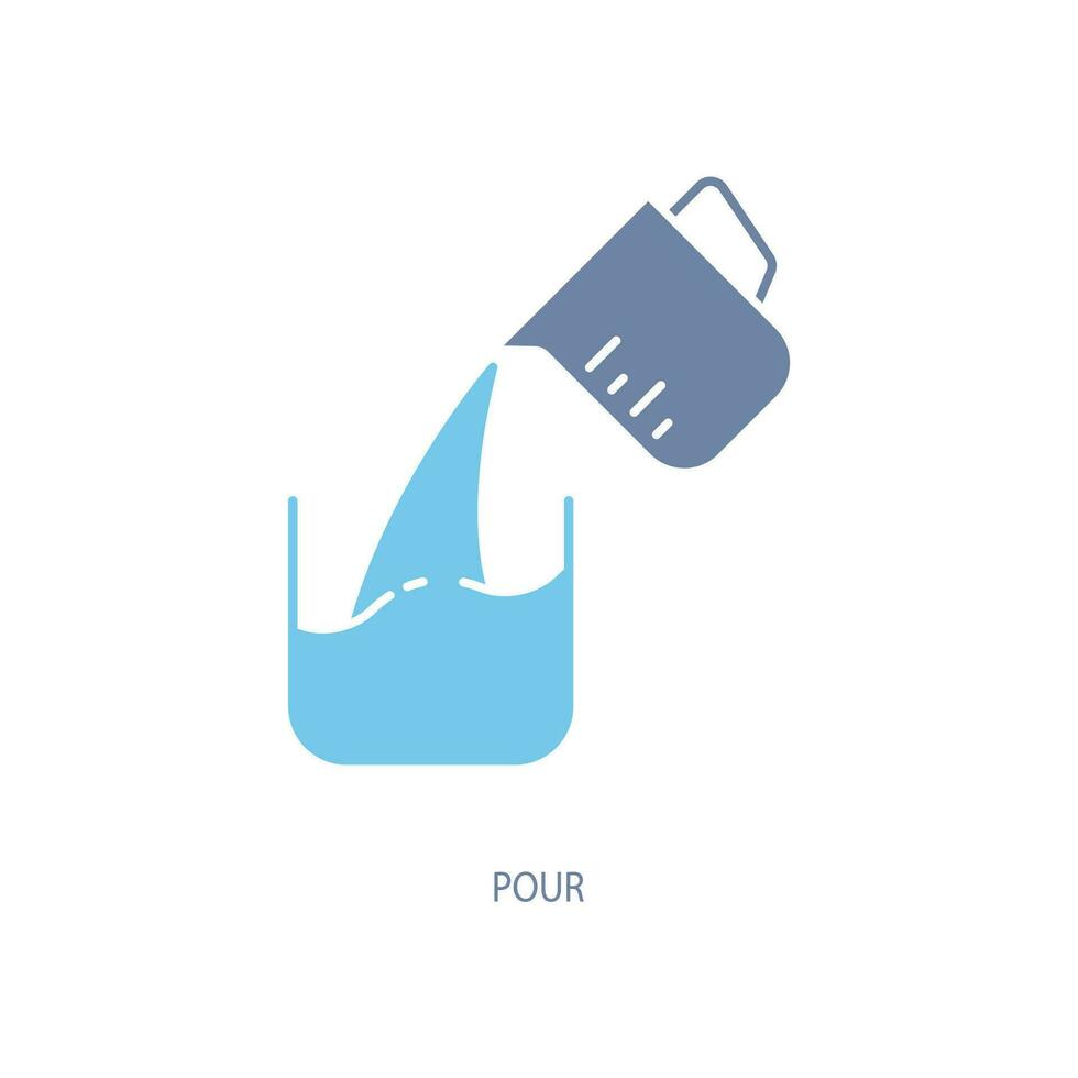 pour concept line icon. Simple element illustration. pour concept outline symbol design. vector